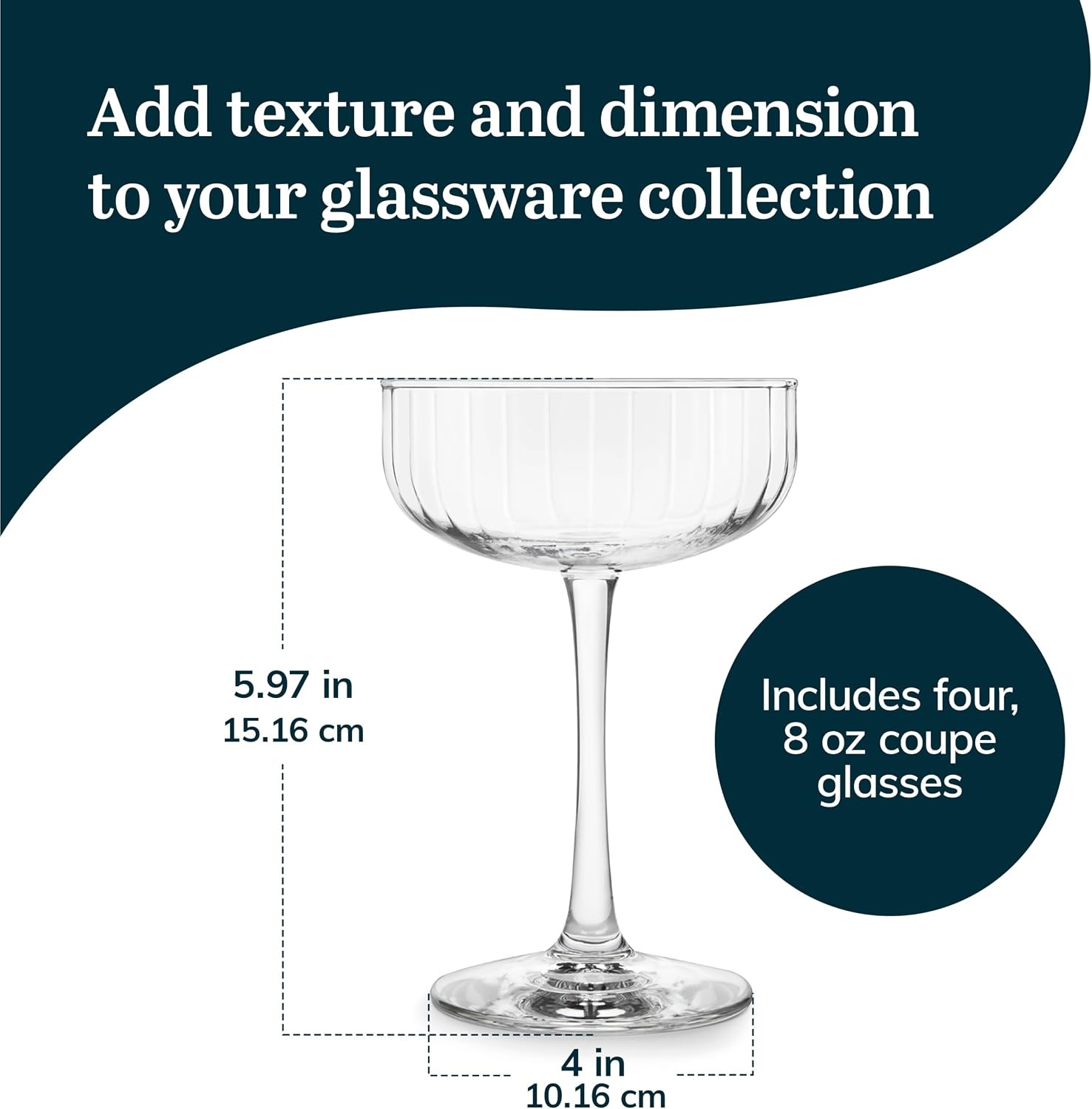 image:imageLibbey Tiki Coupe Cocktail Glasses Vintage Style Polynesian Inspired Coupe Martini Glasses Set of 4 Tropical Bar Glassware Set for Cocktail PartyPaneled 4
