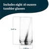 image:image16 Oz Ascent Black Ribbon Drinking Glasses Set of 8Ascent Black Ribbon