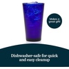 image:image16 Oz Ascent Black Ribbon Drinking Glasses Set of 8Cobalt Flare