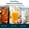 image:image16 Oz Ascent Black Ribbon Drinking Glasses Set of 8Heavy Base