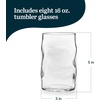 image:image16 Oz Ascent Black Ribbon Drinking Glasses Set of 8Lava