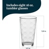 image:image16 Oz Ascent Black Ribbon Drinking Glasses Set of 8Reno