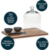 image:imageLibbey 4Piece Acaciawood Cheese Board Set Round Charcuterie Board with Glass Dome Knife and Bowls Charcuterie Boards Gift for Weddings Parties