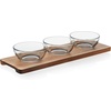 image:imageLibbey Acaciawood 3Piece Glass Condiment Dish Set with Wood Serving Board