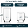 image:imageLibbey Ascent Black Ribbon Tumbler and Rocks Drinking Glasses Set of 16 Glass Drinking Glasses with Curvature Versatile Glassware Set for Daily Use01  Ascent