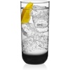 image:imageLibbey Ascent Black Ribbon Tumbler and Rocks Drinking Glasses Set of 16 Glass Drinking Glasses with Curvature Versatile Glassware Set for Daily Use04  Polaris Smoke Hue