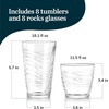 image:imageLibbey Ascent Black Ribbon Tumbler and Rocks Drinking Glasses Set of 16 Glass Drinking Glasses with Curvature Versatile Glassware Set for Daily Use09  Orbita