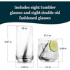 image:imageLibbey Ascent Black Ribbon Tumbler and Rocks Drinking Glasses Set of 16 Glass Drinking Glasses with Curvature Versatile Glassware Set for Daily Use12  Ascent Black Ribbon