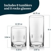 image:imageLibbey Ascent Black Ribbon Tumbler and Rocks Drinking Glasses Set of 16 Glass Drinking Glasses with Curvature Versatile Glassware Set for Daily Use13  Impressions