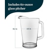 image:imageLibbey Atlantis Clear Glass Pitcher with Handle for Water amp Juice 73 OzLarge Glass