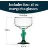 image:imageLibbey Blue Ribbon Stemless Margarita Glasses ArtisanInspired Elegant Margarita Glass Set of 6 Lightweight Mexican Glassware for Parties and MoreCactus Stemmed 4