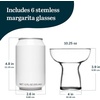 image:imageLibbey Blue Ribbon Stemless Margarita Glasses ArtisanInspired Elegant Margarita Glass Set of 6 Lightweight Mexican Glassware for Parties and MoreClassic Stemless 6
