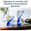 image:imageLibbey Blue Ribbon Tumbler amp Rocks Drinking Glasses Set of 16 Dimpled Cups02  Blue Ribbon