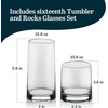 image:imageLibbey Blue Ribbon Tumbler amp Rocks Drinking Glasses Set of 16 Dimpled Cups08  Cabos