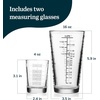 image:imageLibbey Carats Cocktail Barware Mixing Set Large 255 oz Professional Mixing Glass with Home Bartender Accessories Kit Satin Finish Measuring Jigger Stainless Steel Strainer and Mirror Finish SpoonMeasuring Set 2