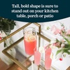 image:imageLibbey Carolina Entertaining Set with 6 Glass Goblets 1625 oz and 90 oz Large Glass Pitcher Clear Elegant Water Goblets Modern Lemonade Jar Drinkware SetBoozy Brunch
