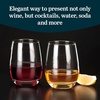 image:imageLibbey Hammered Stemless Wine Glasses Set of 8 1775ounce DishwasherSafe Chiseled Textured Glassware Set All Purpose Wine Glasses for Everyday UseAll Purpose 12