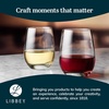 image:imageLibbey Hammered Stemless Wine Glasses Set of 8 1775ounce DishwasherSafe Chiseled Textured Glassware Set All Purpose Wine Glasses for Everyday UseAll Purpose 12