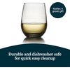image:imageLibbey Hammered Stemless Wine Glasses Set of 8 1775ounce DishwasherSafe Chiseled Textured Glassware Set All Purpose Wine Glasses for Everyday UseClassic Smoke 6 1525 oz