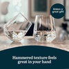 image:imageLibbey Hammered Stemless Wine Glasses Set of 8 1775ounce DishwasherSafe Chiseled Textured Glassware Set All Purpose Wine Glasses for Everyday UseHammered 8 1775 oz