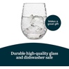 image:imageLibbey Hammered Stemless Wine Glasses Set of 8 1775ounce DishwasherSafe Chiseled Textured Glassware Set All Purpose Wine Glasses for Everyday UseHammered 8 17 oz