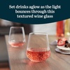 image:imageLibbey Hammered Stemless Wine Glasses Set of 8 1775ounce DishwasherSafe Chiseled Textured Glassware Set All Purpose Wine Glasses for Everyday UseHammered 8 1775 oz