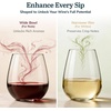 image:imageLibbey Hammered Stemless Wine Glasses Set of 8 1775ounce DishwasherSafe Chiseled Textured Glassware Set All Purpose Wine Glasses for Everyday UseRed  White 12
