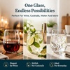 image:imageLibbey Hammered Stemless Wine Glasses Set of 8 1775ounce DishwasherSafe Chiseled Textured Glassware Set All Purpose Wine Glasses for Everyday UseRed  White 12