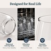 image:imageLibbey Hammered Stemless Wine Glasses Set of 8 1775ounce DishwasherSafe Chiseled Textured Glassware Set All Purpose Wine Glasses for Everyday UseRed  White 12