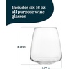 image:imageLibbey Hammered Stemless Wine Glasses Set of 8 1775ounce DishwasherSafe Chiseled Textured Glassware Set All Purpose Wine Glasses for Everyday UseStemless All Purpose 6