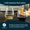image:imageLibbey Hammered Stemless Wine Glasses Set of 8 1775ounce DishwasherSafe Chiseled Textured Glassware Set All Purpose Wine Glasses for Everyday UseStemless Red  White 12