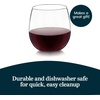image:imageLibbey Hammered Stemless Wine Glasses Set of 8 1775ounce DishwasherSafe Chiseled Textured Glassware Set All Purpose Wine Glasses for Everyday UseStemless Bowl Red 8 1675 oz
