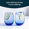 image:imageLibbey Hammered Stemless Wine Glasses Set of 8 1775ounce DishwasherSafe Chiseled Textured Glassware Set All Purpose Wine Glasses for Everyday UseTidal Blue 12