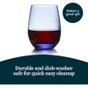 image:imageLibbey Hammered Stemless Wine Glasses Set of 8 1775ounce DishwasherSafe Chiseled Textured Glassware Set All Purpose Wine Glasses for Everyday UseTidal Blue 12