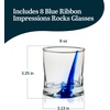 image:imageLibbey Lava Rocks Glasses Set Free Form Glassware Drinking Glasses Set of 8 Tactile AllPurpose Dishwasher Safe Glasses for Cocktail PartiesBlue Ribbon S