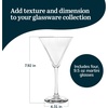 image:imageLibbey Paneled Martini Glasses Set of 4 95 Oz Fine Ribbed Modern Martini Glasses Dishwasher Safe Martini Cocktail Glasses for Cocktail PartiesPaneled 4