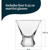 image:imageLibbey Paneled Martini Glasses Set of 4 95 Oz Fine Ribbed Modern Martini Glasses Dishwasher Safe Martini Cocktail Glasses for Cocktail PartiesStemless Cosmopolitan 4