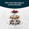 image:imageLibbey Selene 3 Tier Serving Stand Set Elegant Curvy Style Glass Dessert Stand Dishwasher Safe 3 Tiered Dessert Stand for Fruit and Candy bowls