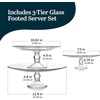 image:imageLibbey Selene 3 Tier Serving Stand Set Elegant Curvy Style Glass Dessert Stand Dishwasher Safe 3 Tiered Dessert Stand for Fruit and Candy bowls