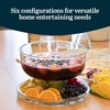 image:imageLibbey Selene Glass Cake Stand with Dome Lid Footed Dessert Serving Dish6 in 1 Glass