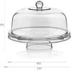 image:imageLibbey Selene Glass Cake Stand with Dome Lid Footed Dessert Serving Dish6 in 1 Glass