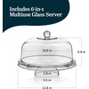 image:imageLibbey Selene Glass Cake Stand with Dome Lid Footed Dessert Serving Dish6 in 1 Glass