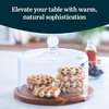 image:imageLibbey Selene Glass Cake Stand with Dome Lid Footed Dessert Serving DishFlat Round