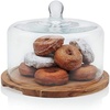 image:imageLibbey Selene Glass Cake Stand with Dome Lid Footed Dessert Serving DishFlat Round