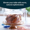 image:imageLibbey Selene Glass Cake Stand with Dome Lid Footed Dessert Serving DishFooted Round