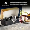 image:imageLibbey Signature Greenwich Stemless Wine Glasses Set of 6 Modern Wine Glasses for Red and White Wine Ideal Stemless Wine Glass Set for All OccasionsRed Gift Box 4