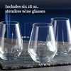 image:imageLibbey Signature Greenwich Stemless Wine Glasses Set of 6 Modern Wine Glasses for Red and White Wine Ideal Stemless Wine Glass Set for All OccasionsStemless Gift Box 4