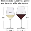 image:imageLibbey Signature Greenwich Stemless Wine Glasses Set of 6 Modern Wine Glasses for Red and White Wine Ideal Stemless Wine Glass Set for All OccasionsWine Party 12