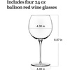 image:imageLibbey Signature Kentfield Balloon Wine Glasses 24 Oz Elegant Large Red Wine Glasses Set of 4 Long Stem Glass Wine Glasses for Weddings Birthdays and MoreBalloon