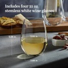 image:imageLibbey Signature Kentfield Balloon Wine Glasses 24 Oz Elegant Large Red Wine Glasses Set of 4 Long Stem Glass Wine Glasses for Weddings Birthdays and MoreStemless White